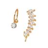 2021 Minimalist Rhinestone & Pearl Ear Cuff Set: Star, Leaf, Flower, Geometric Non-Piercing Zircon Studs