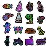 50 Trendy Neon Lights Stickers: Notebooks, Skateboards, Cars, Luggage Decor