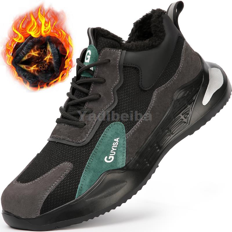 Vernestøvler Herre Vinter Arbeidssko Knusesikre Sikkerhetsvernsko Punkteringssikre Uknuselige Støvler Ståltå Herresko