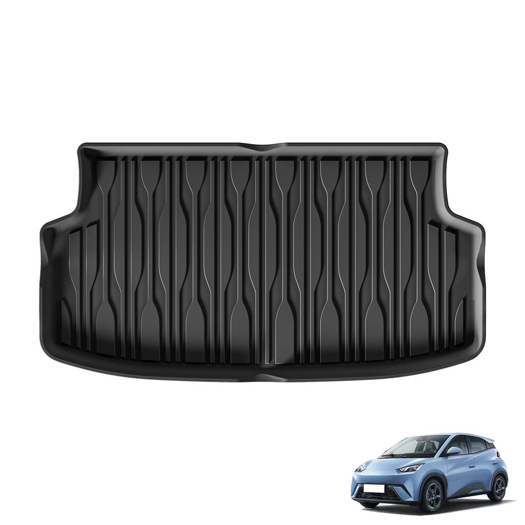 Smabee Left Drive for BYD Seagull 2025 2026 (Trunk Pad Not Fit Dolphin Surf) TPE Car Floor Mats Cargo Trunk Pad Waterproof Black