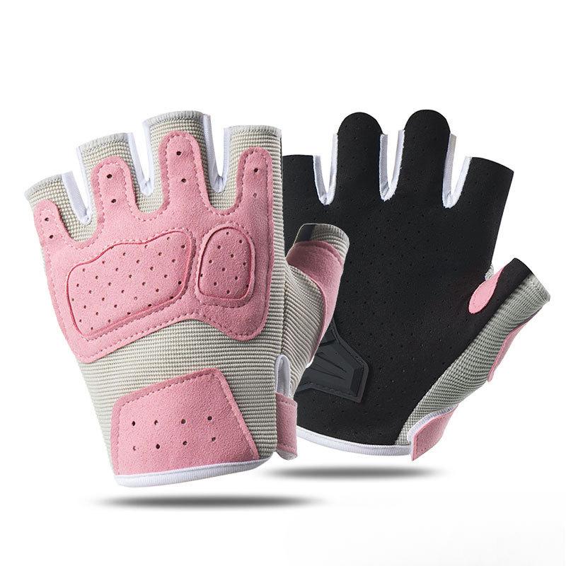 

Спортивные фитнес-перчатки с половиной пальцев для женщин, для тренировок с оборудованием, противоскользящие, износостойкие, против образования мозолей, для штанги, йоги, скакалки, велоспорта One size