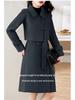 Women's Gray Wool Suit: 2025 Autumn/Winter High-End Fashion Coat Dress Set