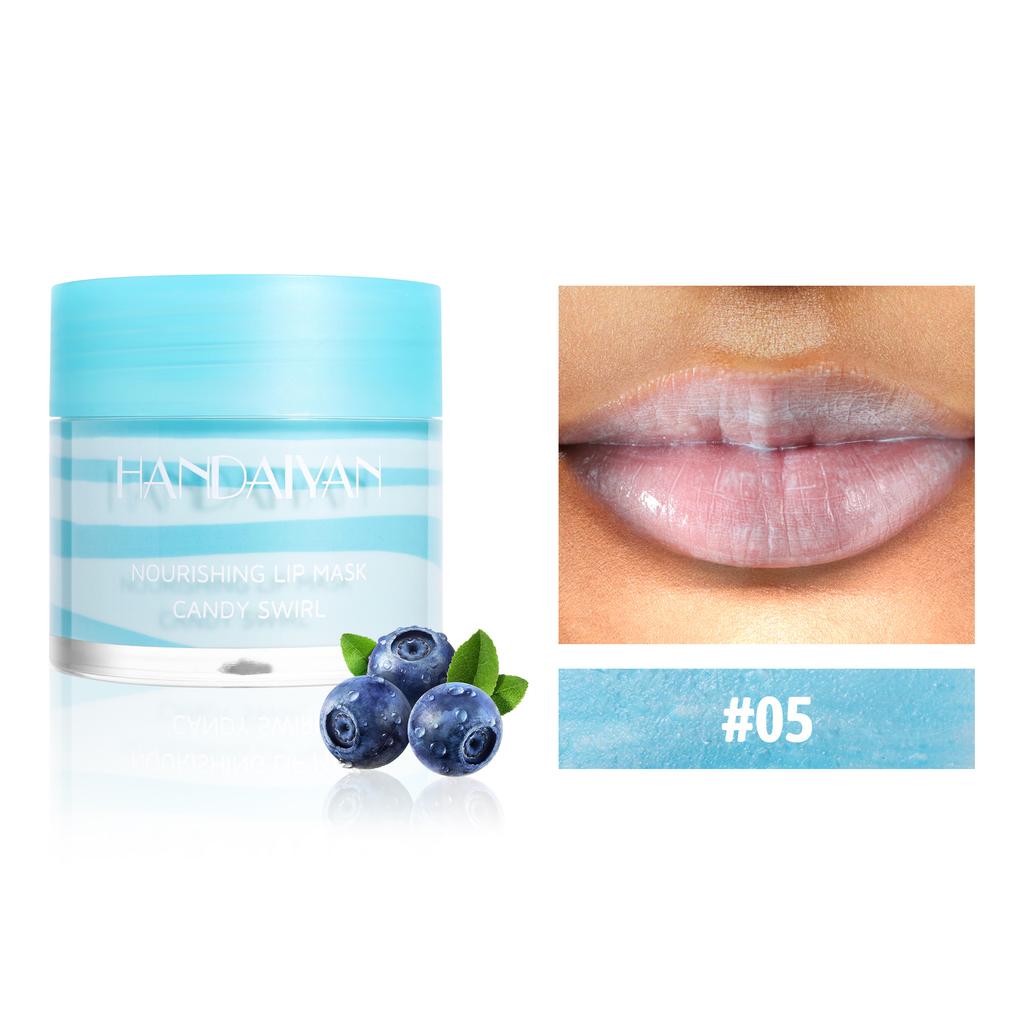 Candy Nourishing Lip Mask, 6-Color Fruit Moisturizing Lip Sleeping Mask, Hydrating Lip Balm for Dry Chapped Lips, Lip Care