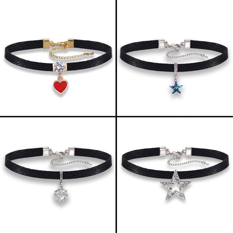 Korean Black Choker Necklace for Women - Fresh Clavicle Chain, Short Neckband Jewelry