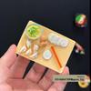 3D Chinese Style Food Magnet: Lobster & Noodles Hot Pot with Mantis Shrimp Sticker