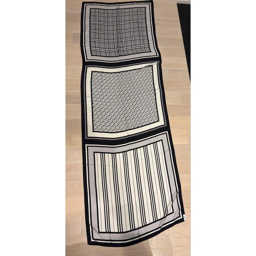 Used BURBERRY Scarf Monotone Panel Design