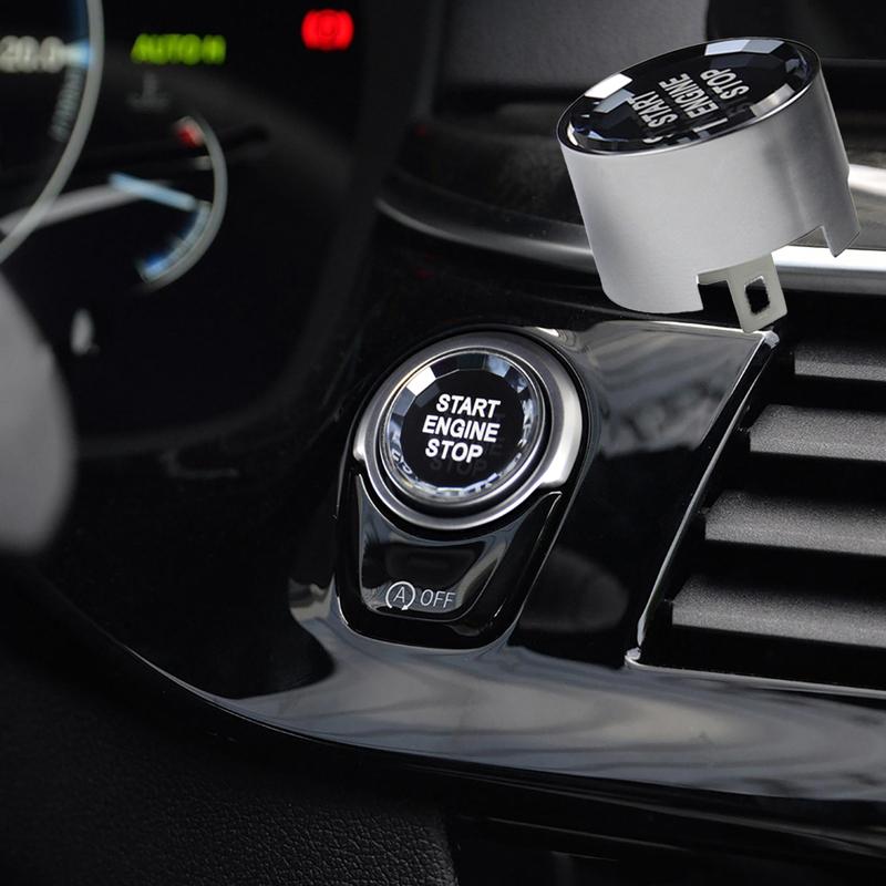 Engine Start Stop Switch Button Cover Crystal Start Stop Engine Switch Button for 1 2 3 4 5 6 Series F20 F21 F22 F23 F32