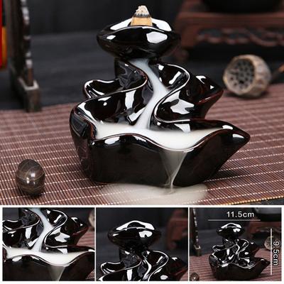 Ceramic Backflow Incense Burner Waterfall Incense Burner Holder Home Decor Gifts