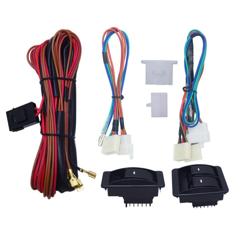 6Pcs/Set 12V/24V Car Window Switch Electric Power Window Switch Button Kits Glass Lifter