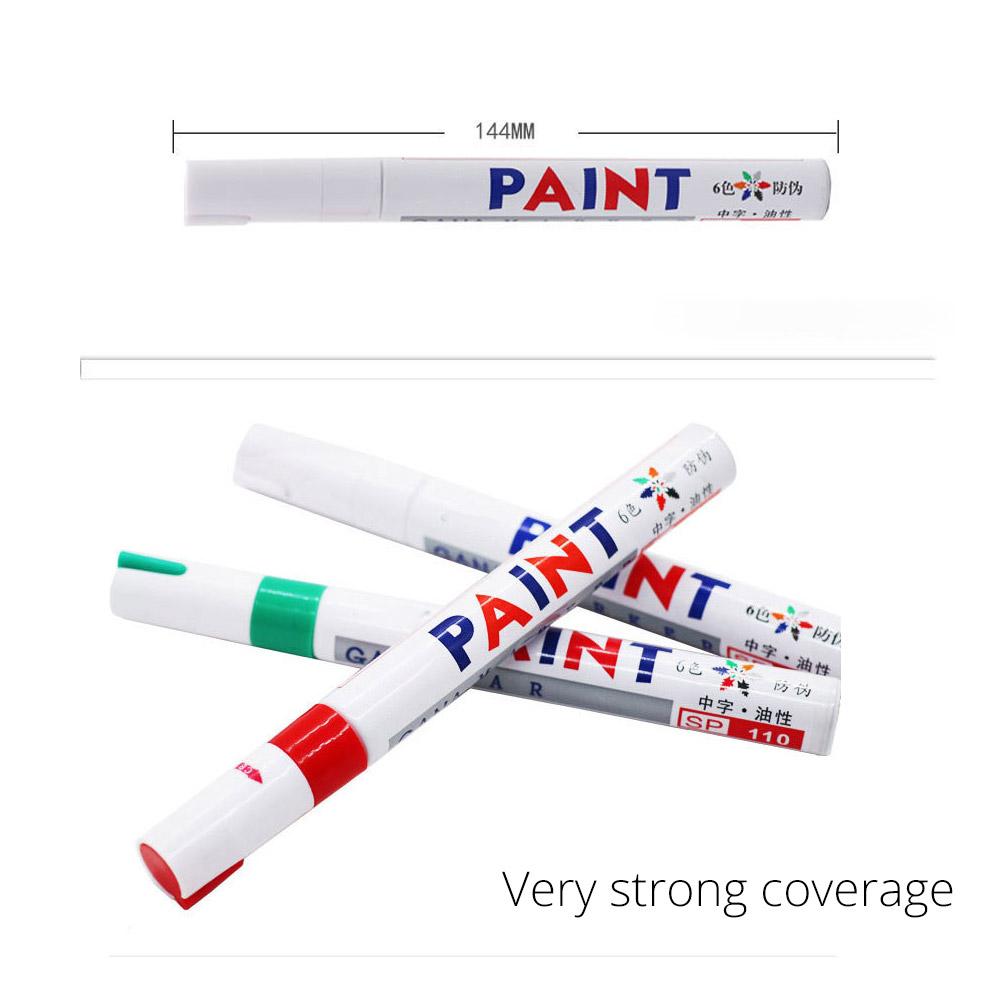 12 ფერის საღებავი მარკერი კალამი გაცვეთილი მანქანის საბურავი საბურავი CD ლითონის მუდმივი საღებავი მარკერი Graffti ცხიმიანი Macador Caneta საკანცელარიო ნივთები