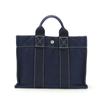 Used HERMES Handbag Tote PM Deauville canvas Navy Navy casual