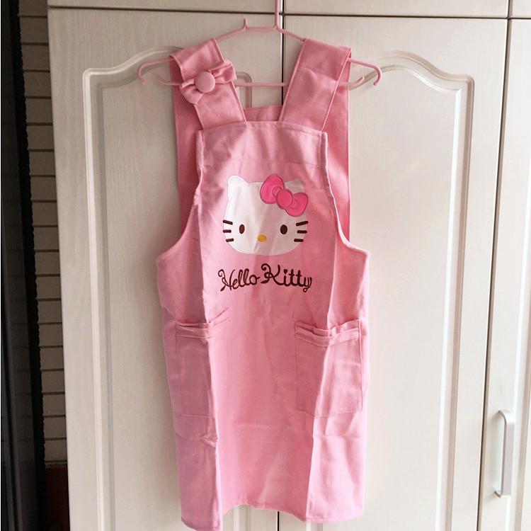 3D Cat Bow Cartoon Kitchen Apron - Stain-Resistant Head Apron Light Pink