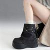 Retro Rear Lace-up Slim Thick-soled Short Boots Women's 2025 New Flow Versatile Big-head Trouser Boots Martin Boots Knight Boots