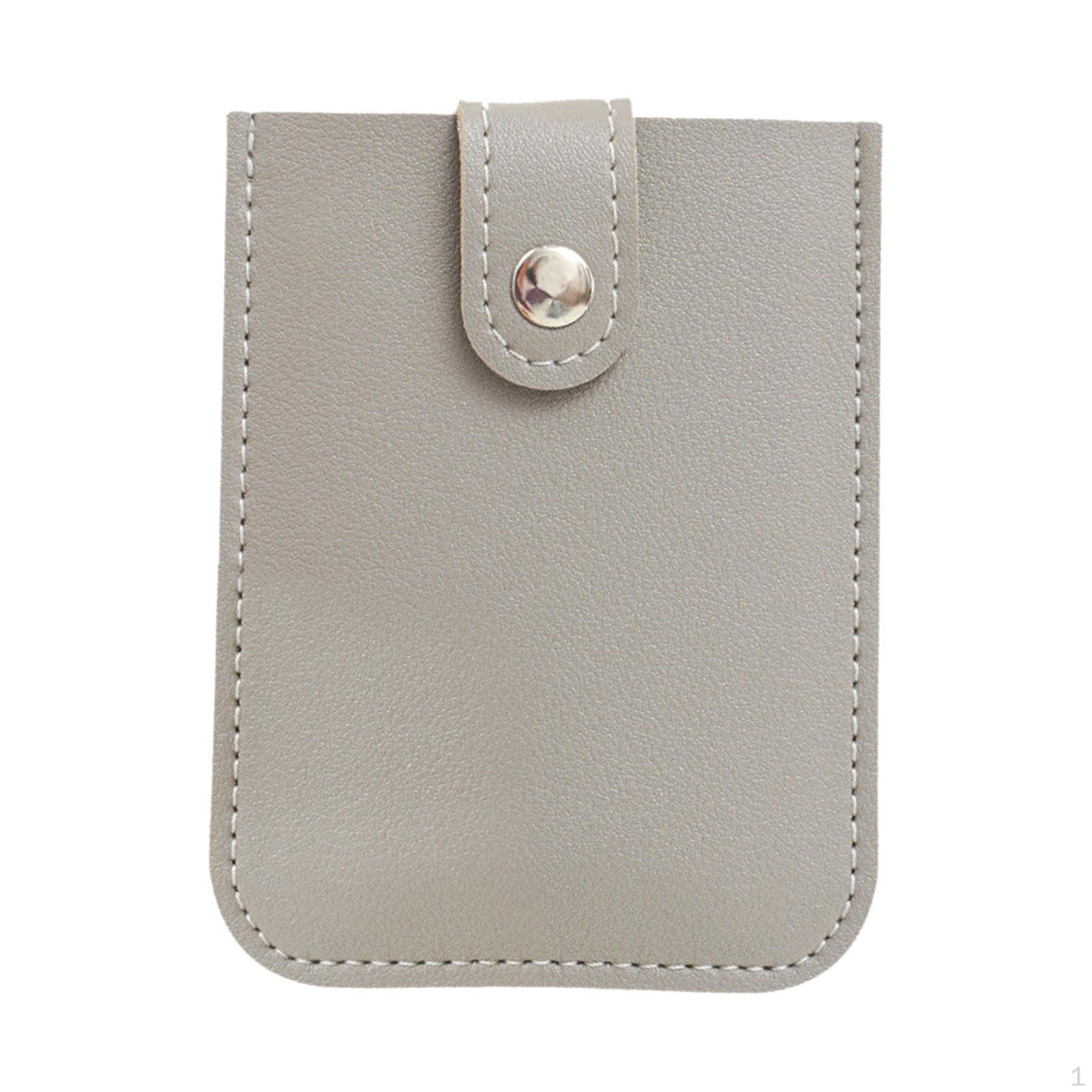 

Чехол-органайзер для кредитных карт, портативный чехол из искусственной кожи для женщин и мужчин, минималистичный подарок, легкий вес серый