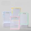 4Pcs Portable File Folder Case Transparent Handle Storage Organizer Bags A4 Zipper File Bag Candy Color Stationery Holder Supplies Holiday Gift Novel