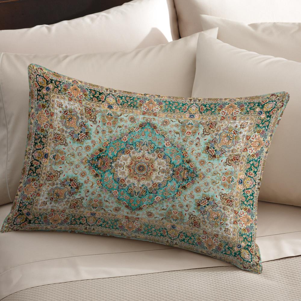 VIKAMA Retro Persian Ethnic Style Pillowcase, Rectangular Bedroom Headrest Pillowcase For The Sofa In The Homestay Hotel