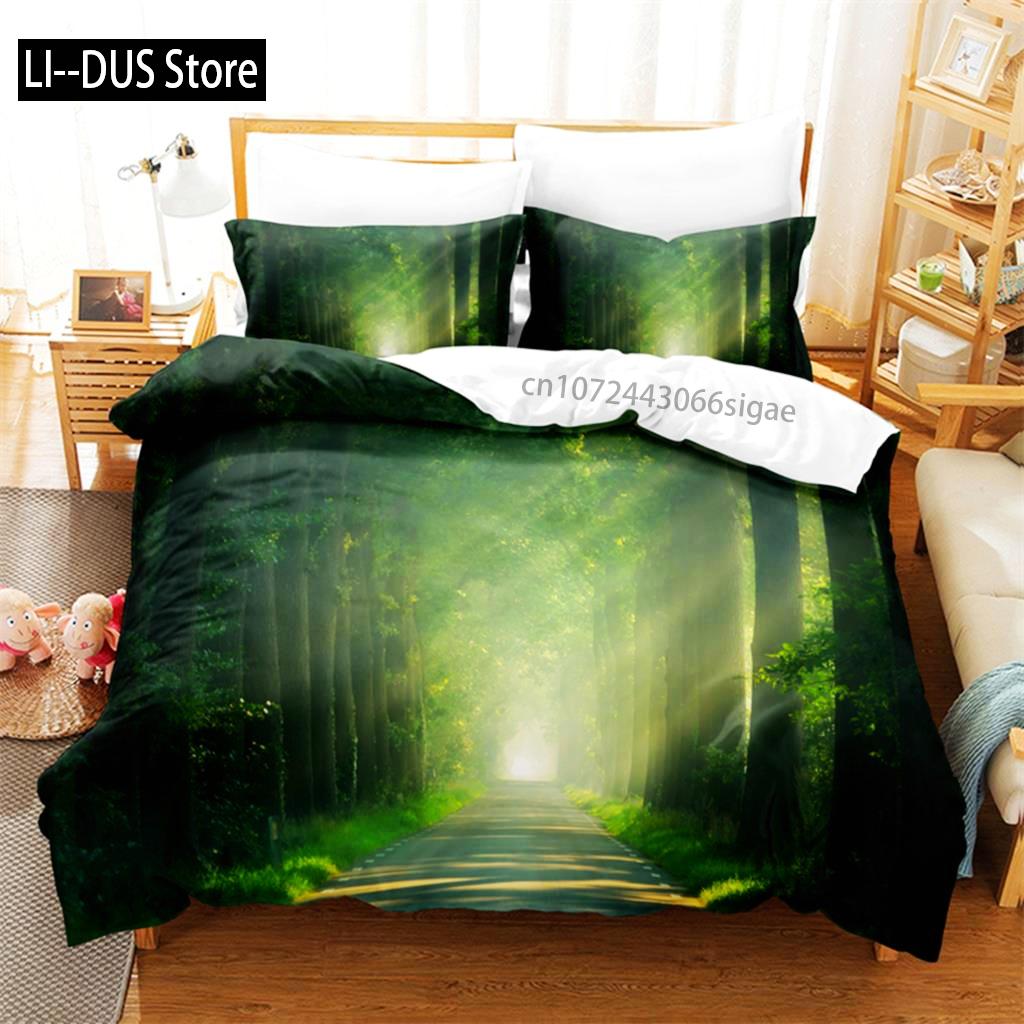 Dense Forest Bedding Set Duvet Cover Set 3d Bedding Digital Printing Queen Size Bedding Set Fashion Design