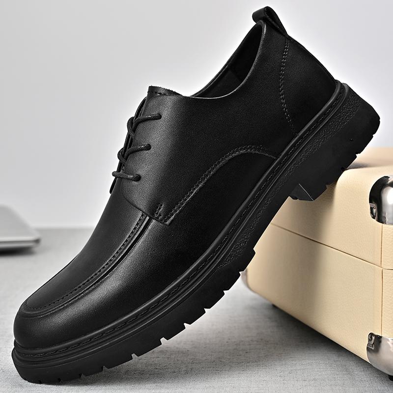 FashionGenuine Leather Casual Shoes Elegantes Men Lace Up Oxford Shoes Outdoor Business Men's Dress Footwear Handmade Man Formal Flats