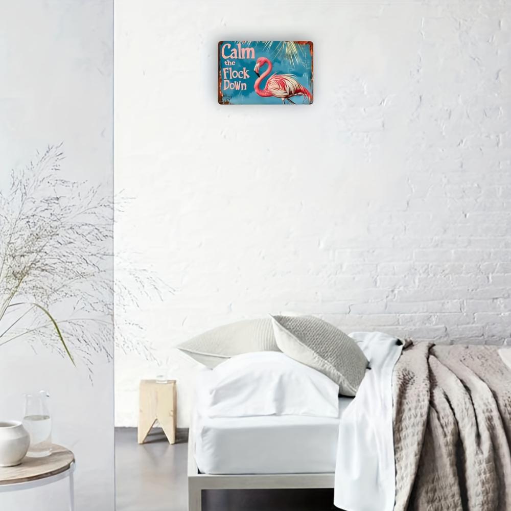 Flamingo Metal Wall Decorations-Iron Signboard, Suitable for Garden,Bar and Restaurant Decoration| Durable Iron Construction