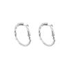 S925 Silver Needle Light Luxury Zircon Circle Earrings Annual Large Earrings Cold Wind Exaggerated Earrings