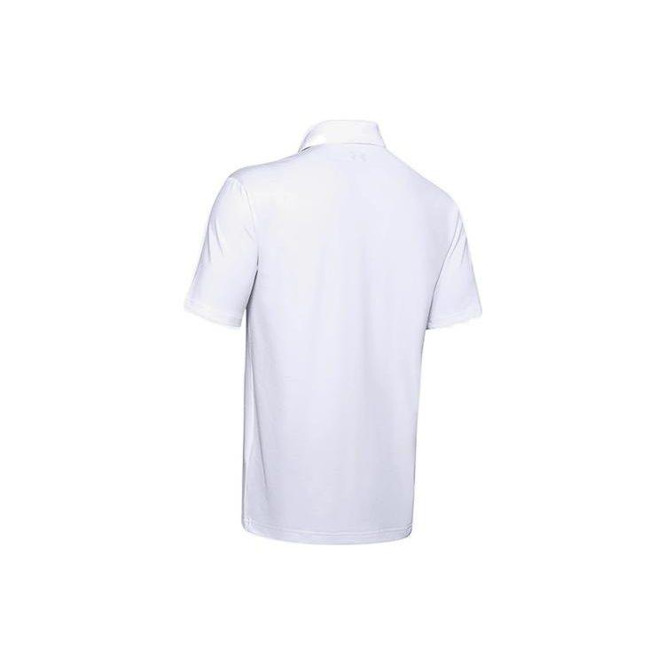Under Armour Polo Shirts Men's White Polo Collar Moderate Straight Fit 1351129-100