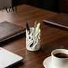 Decorative Pen Stand for Studio Flame Shape Holder, 3D Printed Hollow Pencil Cup, Painting Brush Storage Holder Desktop Organizer Makeup Brush,