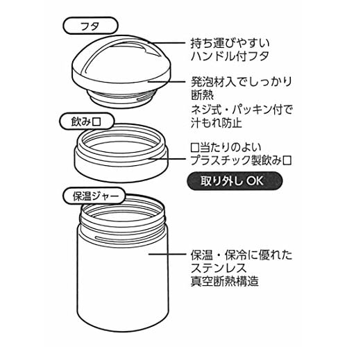 Skater Antibacterial Thermal Insulation Soup Jar Soup Pot 300ml My Neighbor Totoro March Studio Ghibli LJFC3AG-A