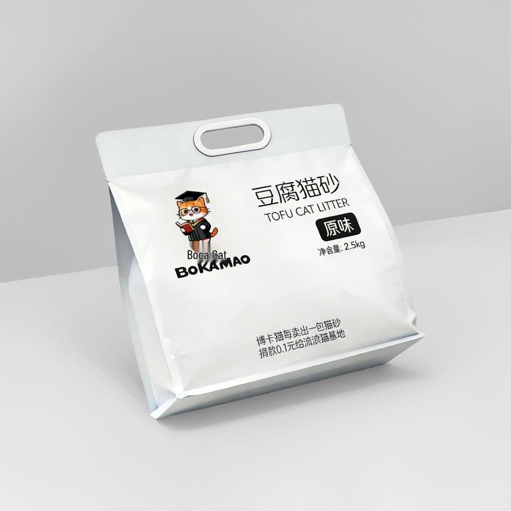 Lettiera per Gatti Boca Pure Tofu - Aroma Tè Bianco, Altamente Assorbente, Agglutinante Rapido, Formula Originale