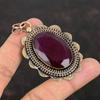 Faceted Kashmir Ruby Pendant Copper Pendant Original Gemstone Pendant Handmade Jewelry Dainty Pendant Beautiful Copper Jewelry Gifts For Him