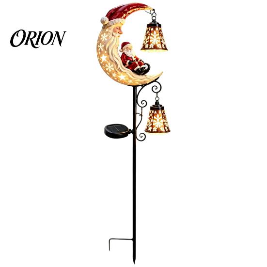 Automated Dusk To Dawn Lights Solar Christmas Garden Stake Light, 31.5 Inch Santa Snowman LED Pathway Lights, Easy Installation Outdoor Lighting