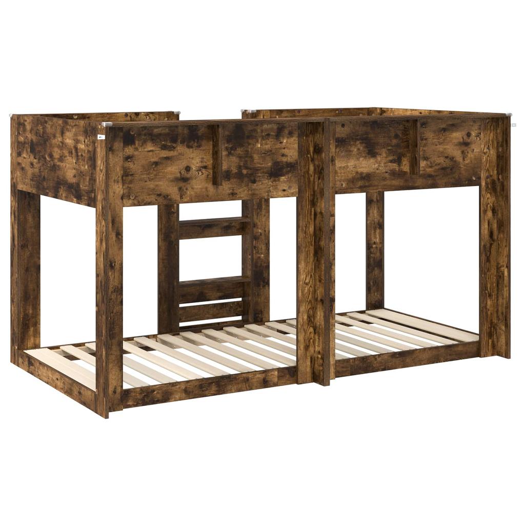 Bunk Bed for Kids Smoked Oak 80 x 200 cm