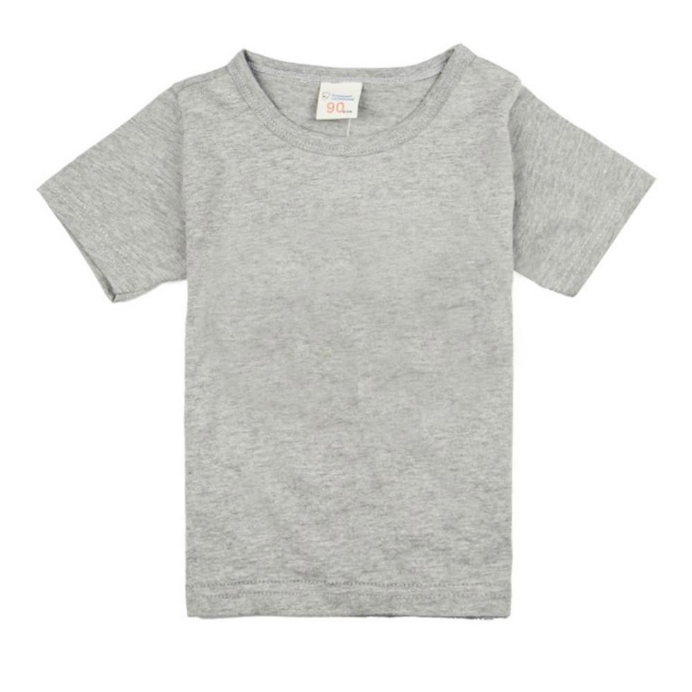 1-14Years Summer Children's Short Sleeve T-shirt Cotton Baby Clothes Boys Girls Blank Infant T-shirt Kids Shirt Solid Tees Tops