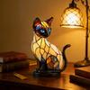 Cat Lamps Resin LED Vintage 3D Nightlight Cat Lamp for Kids for Desk Fireplace Mantel Christmas Nursery Bedroom Living Room Home