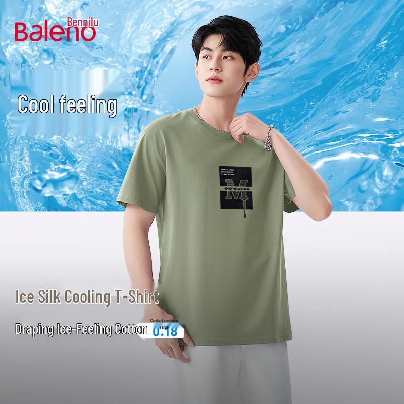 

Baleno Men s Cooling Stripe Print T-Shirt M