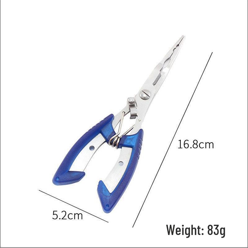 Extended Multifunctional Fishing Pliers: Hook Remover, Scissors, Line Cutter, Lead Shot, Fish Controller, Hook Tying Tool