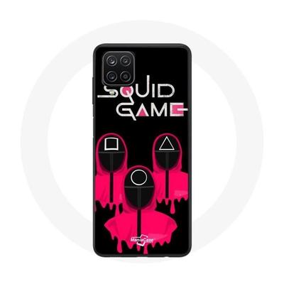 Fodral Samsung Galaxy A12 Squid Game Fyrkantiga, triangulära och runda masker