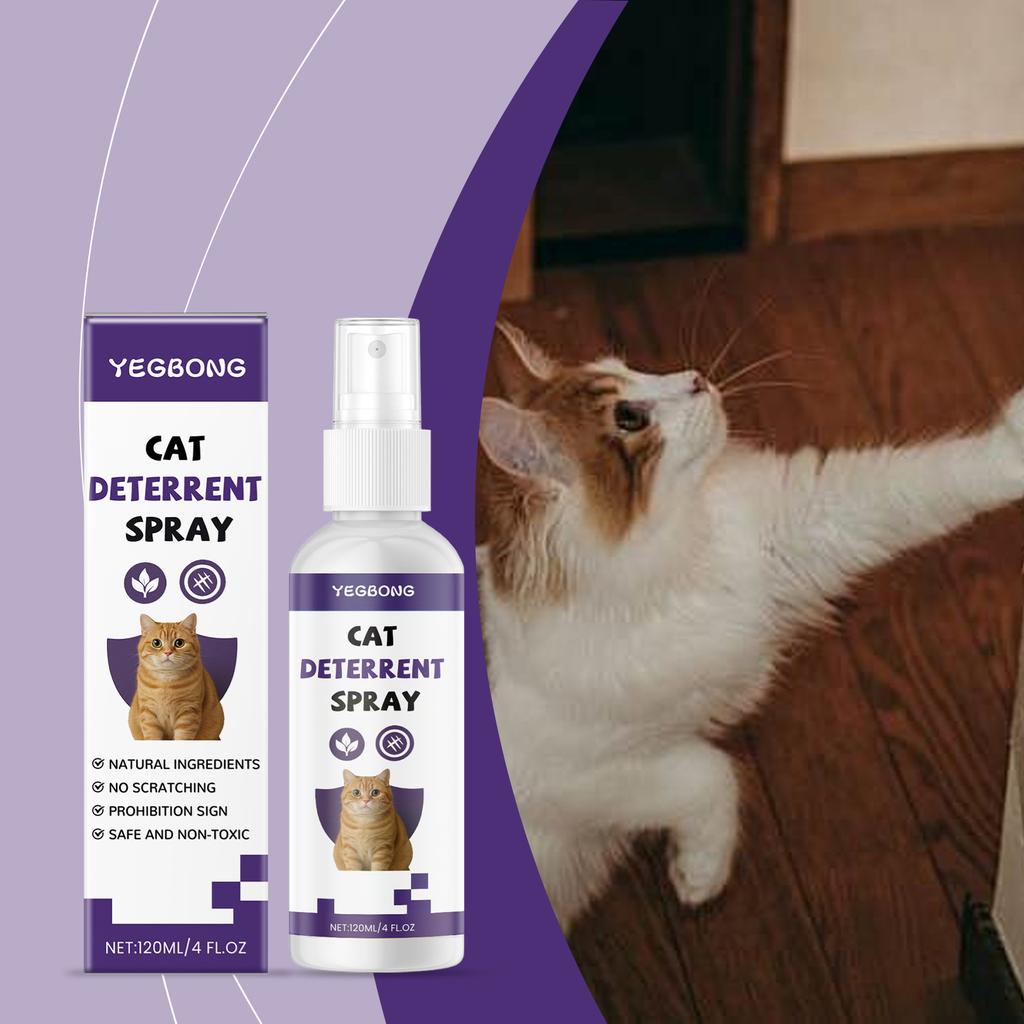 Yegbong Cat‑Repellent Spray for Indoor‑Outdoor Use, Prevent Cats from Scratching Plants and Urinating Randomly
