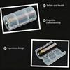 2A To C Battery Adapter Pack of 5, Translucent Cell Adapter Holder Converter Sleeves for Radios, Toy, Household Devices Backup Battery