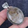 Natural Copper Rutile Gemstone 925 Sterling Silver Jewelry Pendant 2.09" ETC-14268