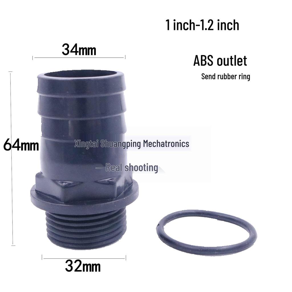 Thickened Plastic Male Thread Hose Connector Water Pump Adapter (4", 3", 1.5")