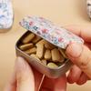 Mini Tin Box With Lid Portable Colorful Sealed Jar Rectangular Tinplate Cases Candy Pill Jewelry Storage Box Container Cans
