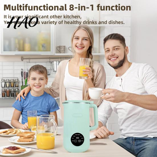 Küchenmaschine Sojamilchmaschine 8-in-1 Funktion Humanisierter Touchscreen Isoliert Herstellungsgerät Nuss-Extraktor Multifunktionaler Saft Vegan
