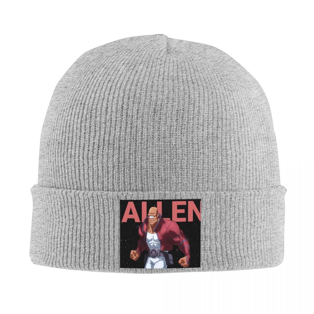 Allen The Alien Logo Invincible TV-Serie Warme Strickmütze Winter Strickmütze Mütze Beanie Hip Hop Kappen für Unisex