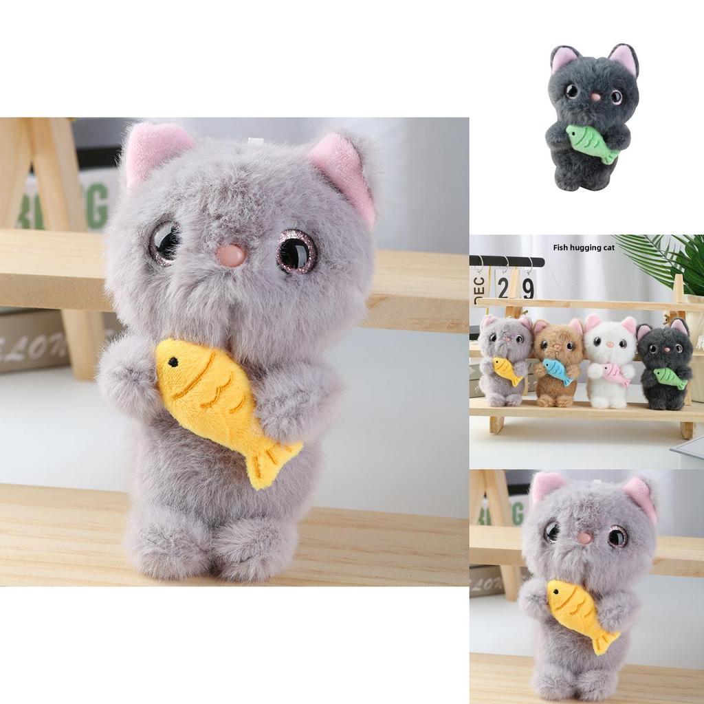 Plush Cat Keychain With Pp Cotton Filling For Bag Decor And Collectible Toy