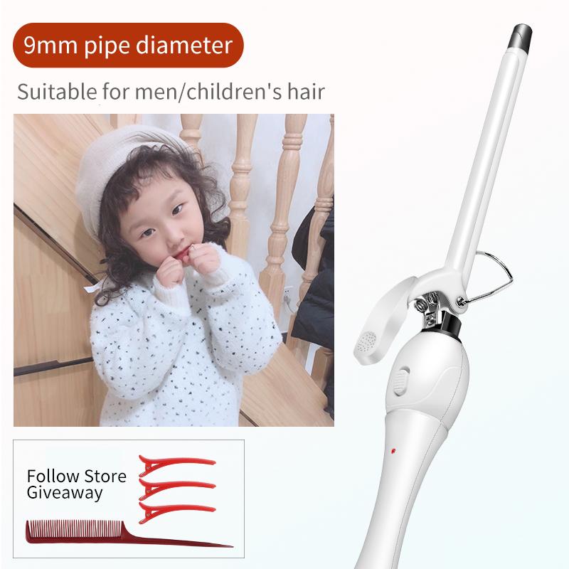 

Mini Hair Curling Iron 9mm Curler Wand Professional Curly Tongs Ceramic Electric Salon Styling Tool Small Crimping Iron AU
