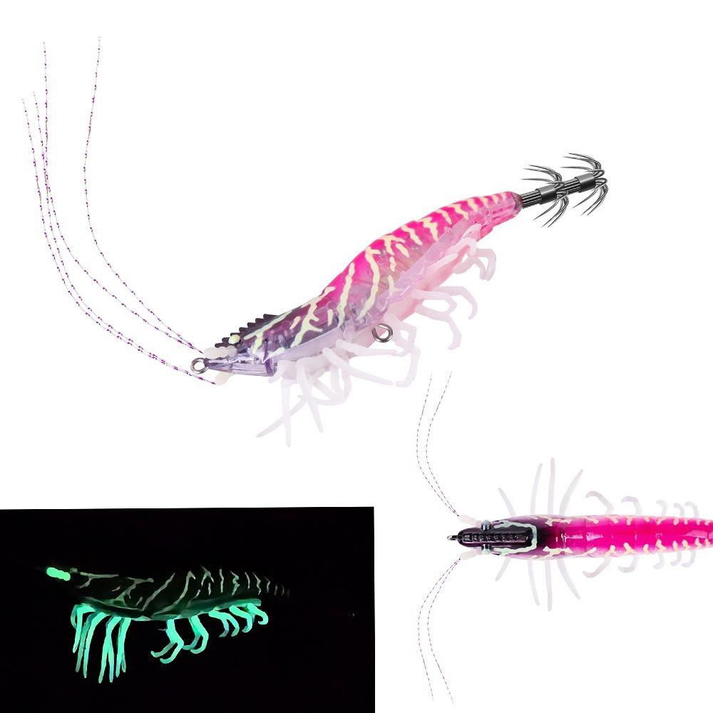 Luminous Squid Jig 7g/12g Octopus Bait Shrimp Slow Sinking Lure  Cuttlefish Fishing
