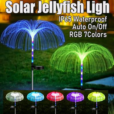 Solar Powered Dandelion Firework Lights Copper Wire String for Outdoor Garden & Yard Decor Easy Install Outdoor Solar Lights