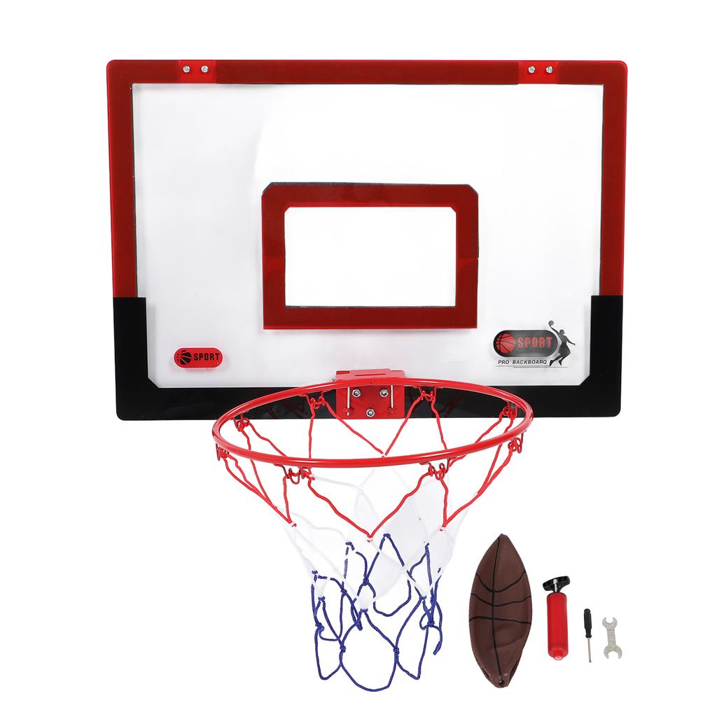 Indoor Basketball Hoop Set for Kids with Complete Accessories Foldable Hanging Spring Frame Wall