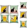 Classic Cat Design Pillow Cushion Cover For Bedroom And Living Room Decor