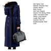 Slim Fit Lapel Coat Women Overcoat Double-breasted Turn-down Collar Cardigan Mid-calf Length Long Sleeves Pocket Jacket with Pockets OL Commuting